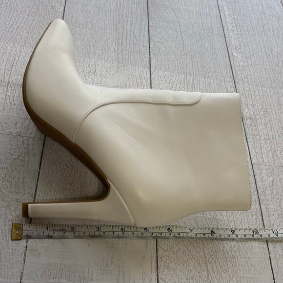 Didifu White High-Heeled Vivian Classic Zip Ankle Boots  Size 10 - Picture 15 of 16